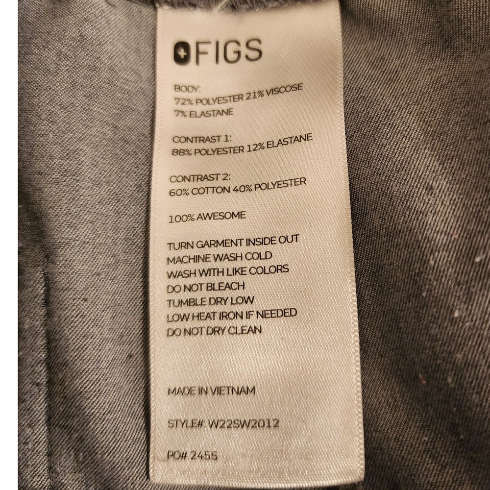 FIGS Zamora Jogger Scrub Pants Graphite Set of 2 Bundle Women's Small EUC - Picture 6 of 9